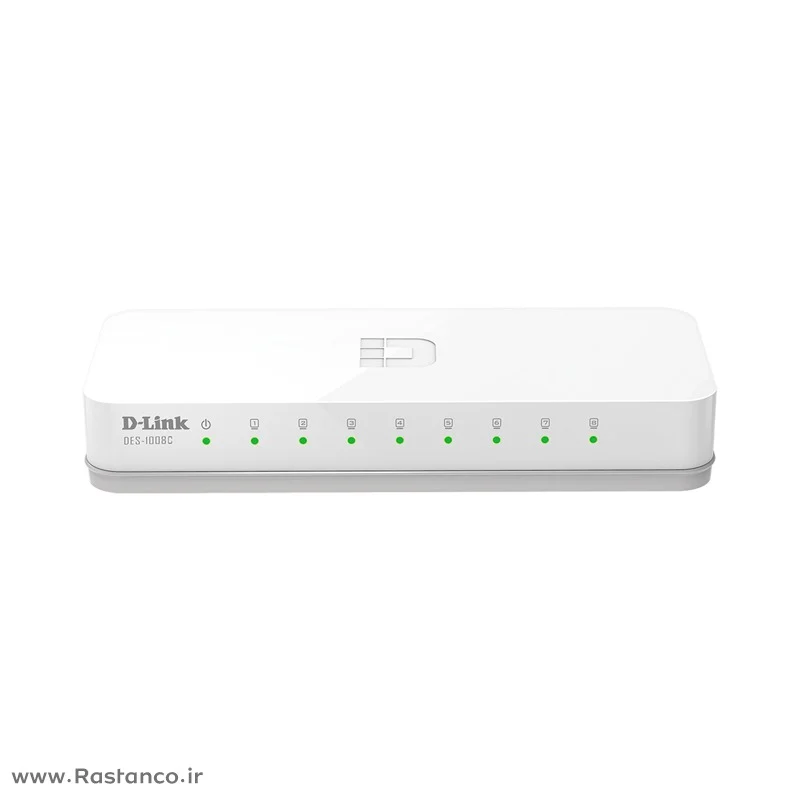 سوئیچ DES-1008C تصویری از سوئیچ DES-1008C دی لینک با طراحی جمعوجور و کاربری آسان